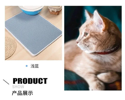 Double Layer Waterproof Cat Litter Mat for Easy Cleanup - Smarsty