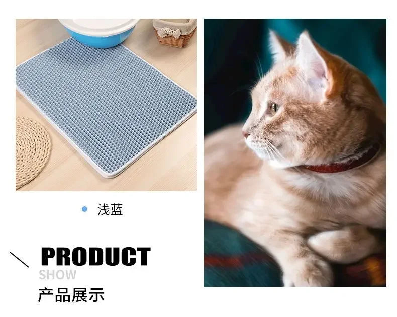Double Layer Waterproof Cat Litter Mat for Easy Cleanup - Smarsty