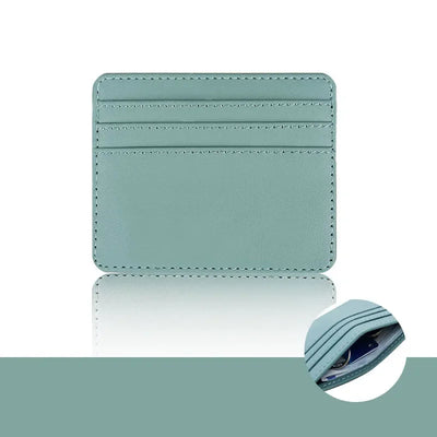 1PCS Man Purses Ultra Thin Mini Business Bank Credit Card Holder Wallet Simple Black Women Small Coin Cards Cover Pouch Case Bag - Smarsty