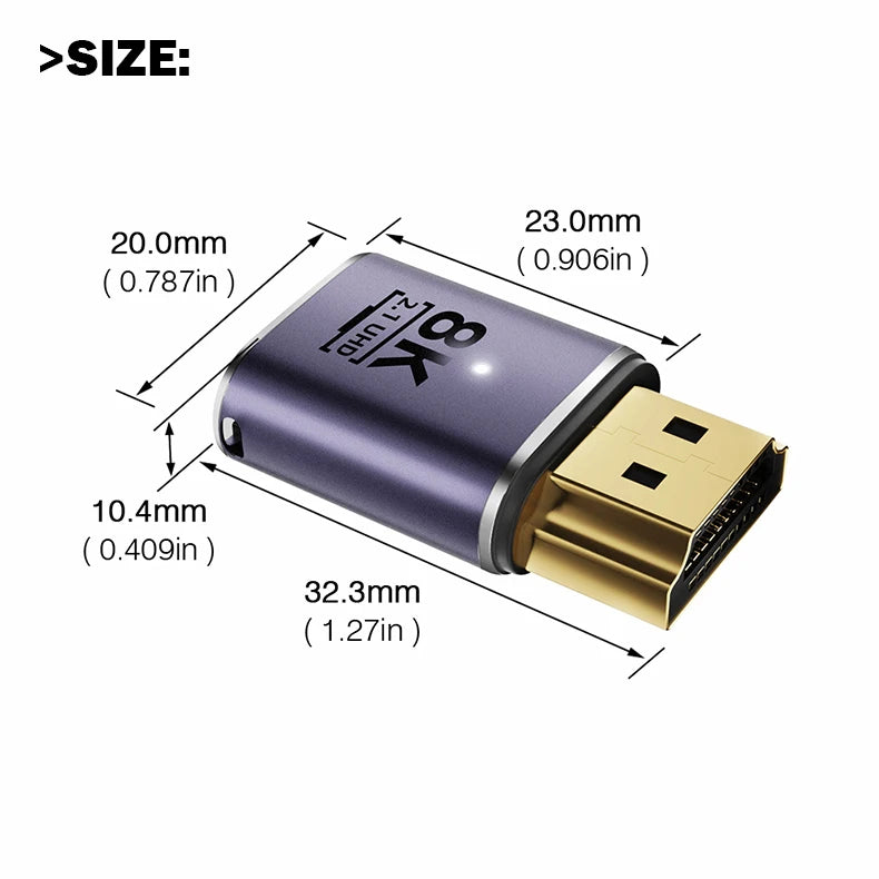 HDMI 2.1 Adapter for 8K 60Hz and 4K 120Hz - Smarsty