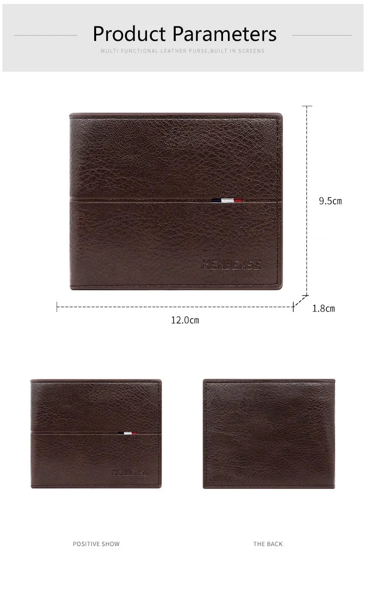 Slim Men Wallets New Short Zipper Card Holder Photo Holder Male Purse Simple Coin Pocket High Quality PU Leather Men's Wallet - Smarsty