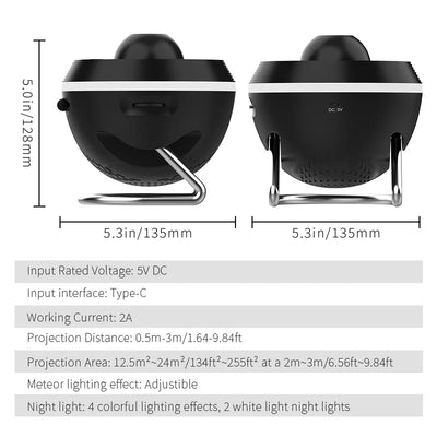 Newest Meteor 13 in 1 Ultra Clear Galaxy Projector Ultra Clear Night Light Lamp Rotary Space Ball Planetarium Projector Lights - Smarsty