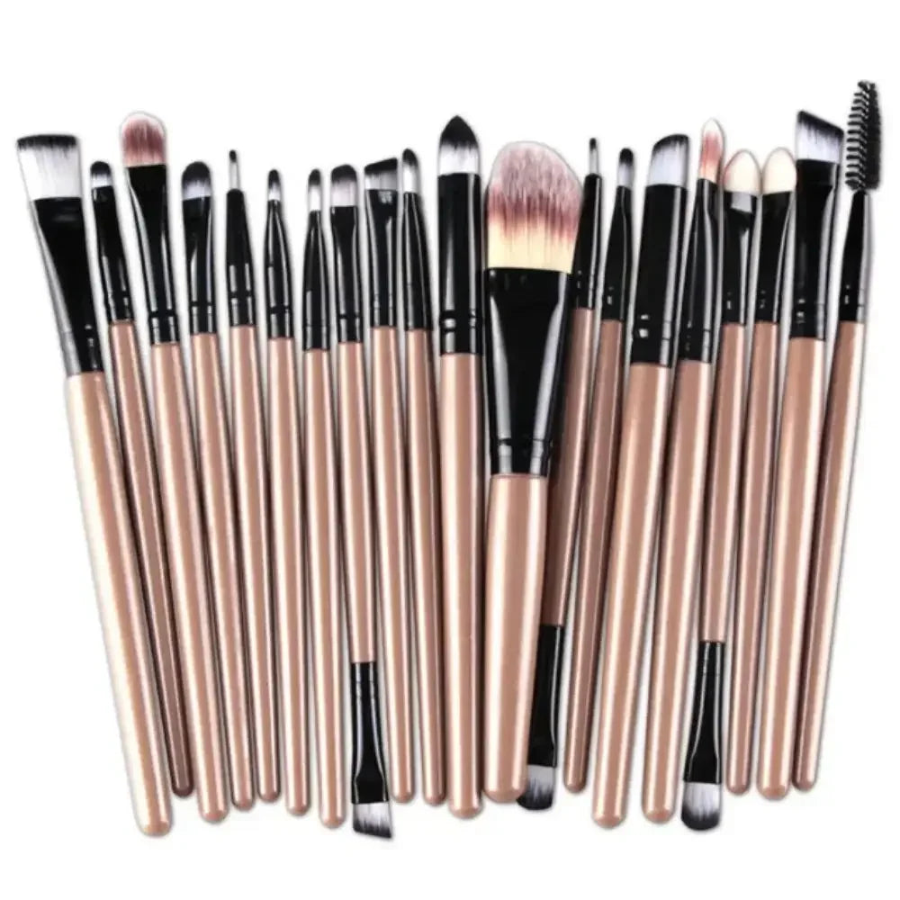 20 Piece Professional Eyeshadow Brush Set for Flawless Makeup Application - Smarsty