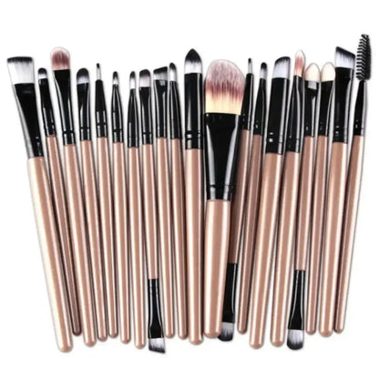 20 Piece Professional Eyeshadow Brush Set for Flawless Makeup Application - Smarsty