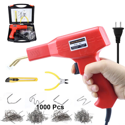 Plastic Welder, 2in-1 Plastic Welding Repair Kit Hot Staples, Hot Staples Weld Gun Repair Kit for Car Bumper And Most Plastics