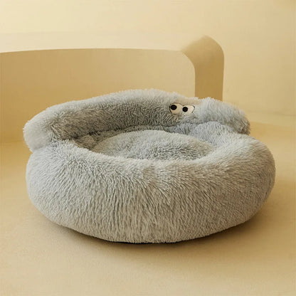Warm Plush Cat Bed with Soft Cushion for Comfort - Smarsty