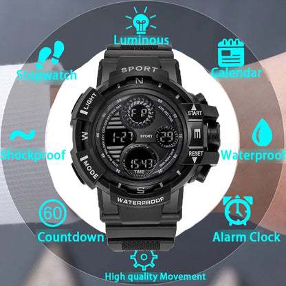 YIKAZE Waterproof Digital Sports Watch for Men - Smarsty