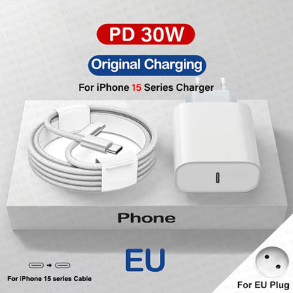 30W USB C Fast Charger For iPhone Pro Series Cable - Smarsty