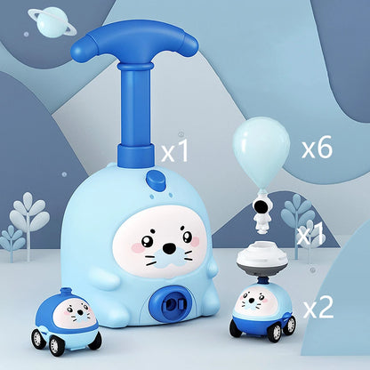 Kids Rocket Balloon Launcher Toys Educational Inertial Air Power Balloon Car Tower Science Toys for Boys Girls Christmas Gift
