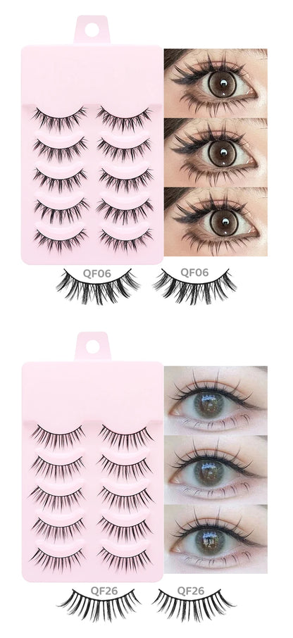 DINGSEN 5 Pairs Soft Natural Long False Eyelashes - Smarsty
