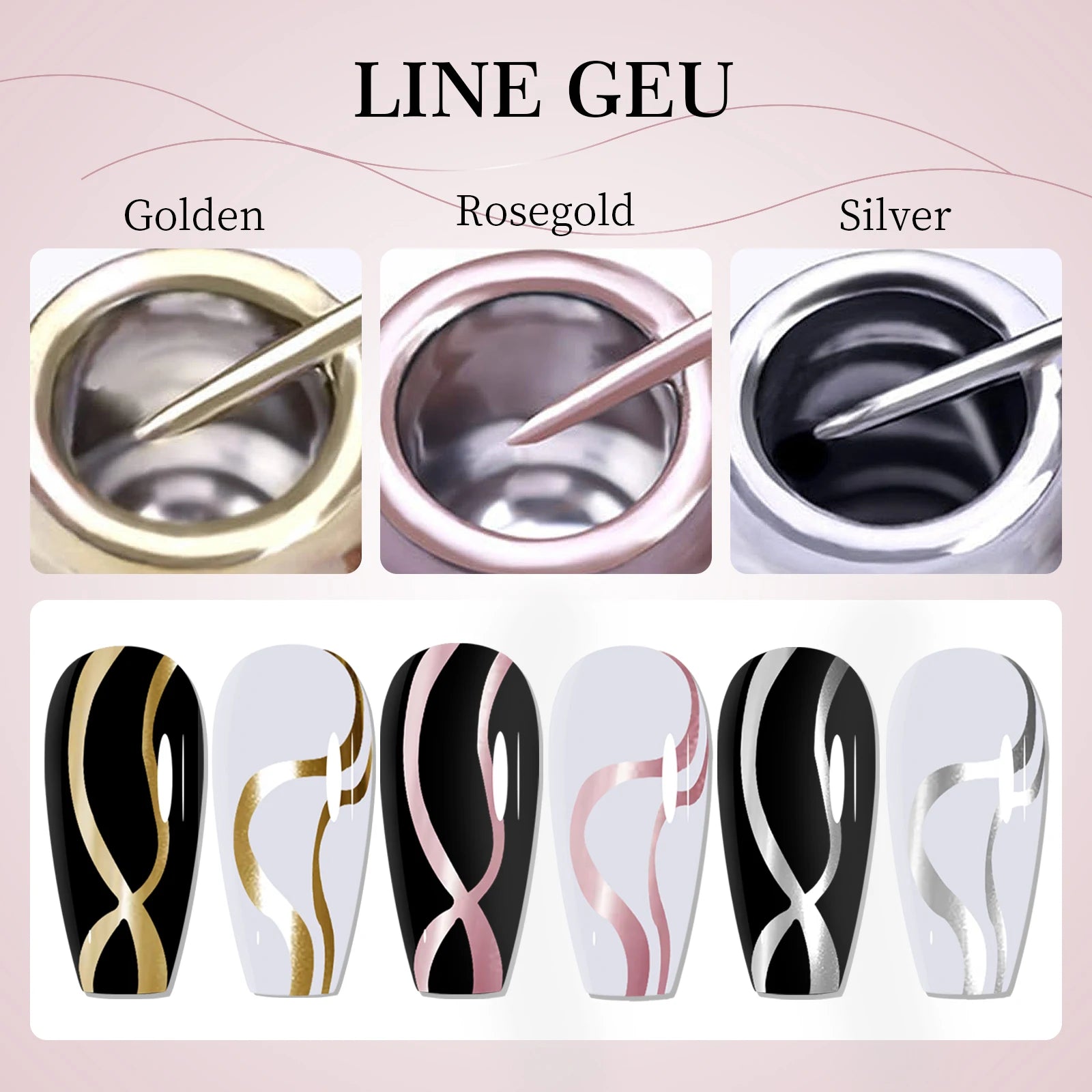 Gold Silver Metallic Nail Gel Polish for Stunning Mirror Finish - Smarsty