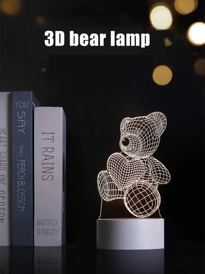 3D Creative Bear Lamp for Unique Bedroom Decor - Smarsty