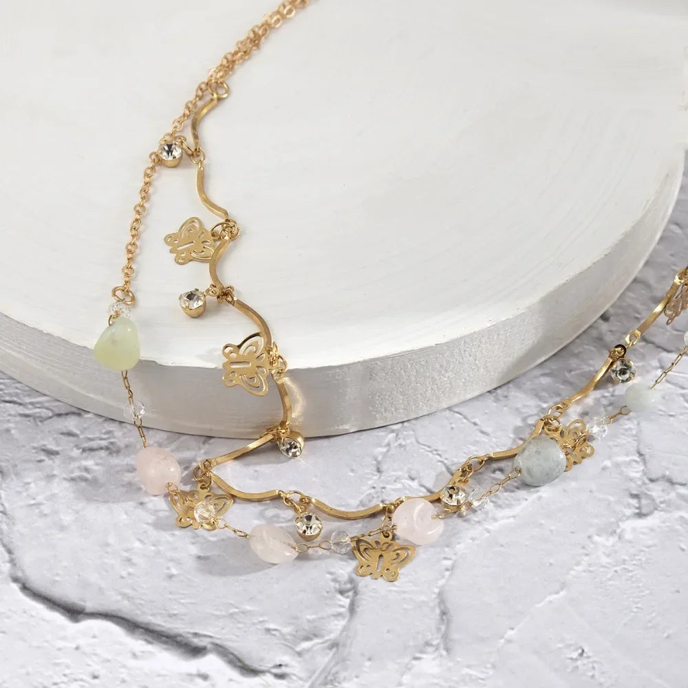 Colorful Crystal Butterfly Belly Chain for Women - Smarsty