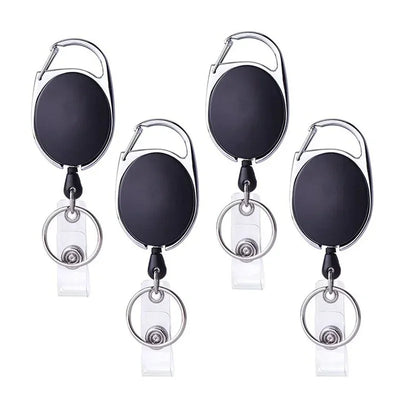 Retractable Badge Reel with Card Holder Reel Clip Key Ring Retractable ID Card Holder Key Chain Holders for Office Name Tag - Smarsty