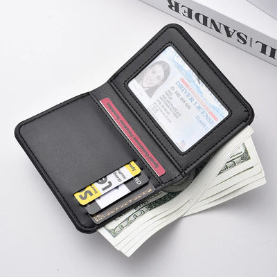1Pc New Ultra-thin Mini Soft PU Leather Credit Card Wallet Holder Short Vertical High Quality Men's Wallet - Smarsty
