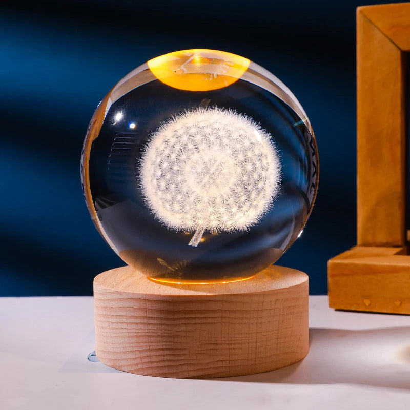 3D Crystal Galaxy Night Light for Home Decor - Smarsty