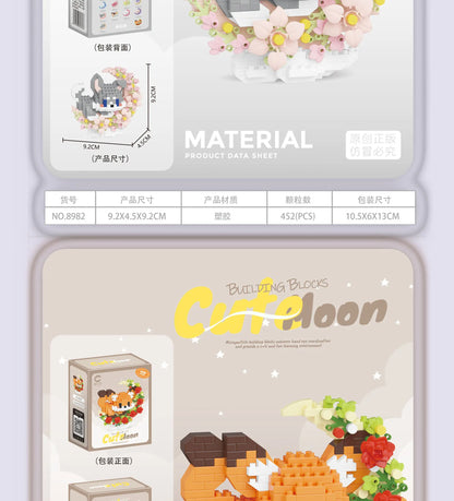 Mini Dog Cat panda raccoon Cute Pet Small Building Block Model Series Ornaments Children's Toy Christmas Birthday Gifts for Kids by Smarsty