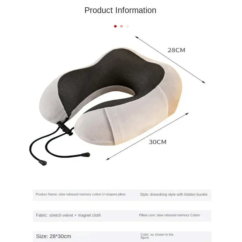 U Shaped Memory Foam Neck Pillow for Travel Comfort - Smarsty
