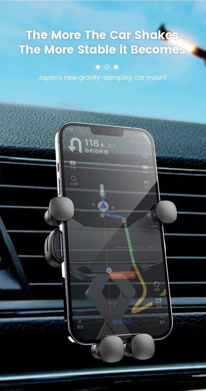 Gravity Car Phone Holder Air Vent Mount For Universal Fit - Smarsty