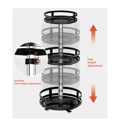 360°Rotation Spice Rack Organizer Jar Cans Non-Skid Storage Tray for Seasonings Kitchen storage rack Kitchen Accessories by Smarsty