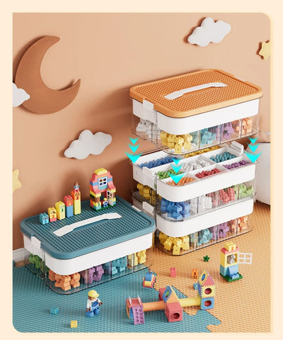 Plastic Lego Storage Box Children Jigsaw Puzzle Building Block Lego Container Classification Part Sort Box Kidroom Toy Organizer - Smarsty
