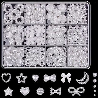 500PCS 3D Nail Art Decoration Kit with Colorful Resin Bows - Smarsty