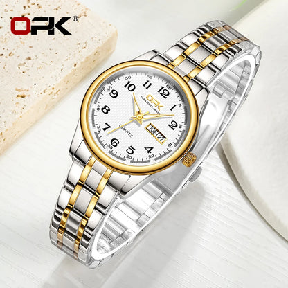 Luxury Waterproof Quartz Watch For Women Stainless Steel Strap - Smarsty