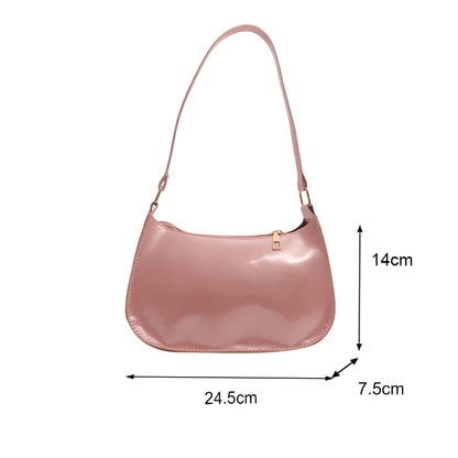 Vintage Patent Leather Shoulder Bag For Women Designer - Smarsty