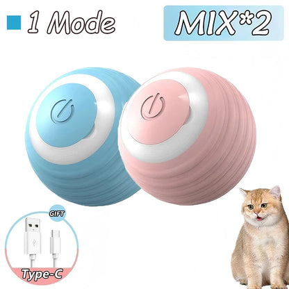 Rechargeable Cat Interactive Rolling Ball Toy Set - Smarsty