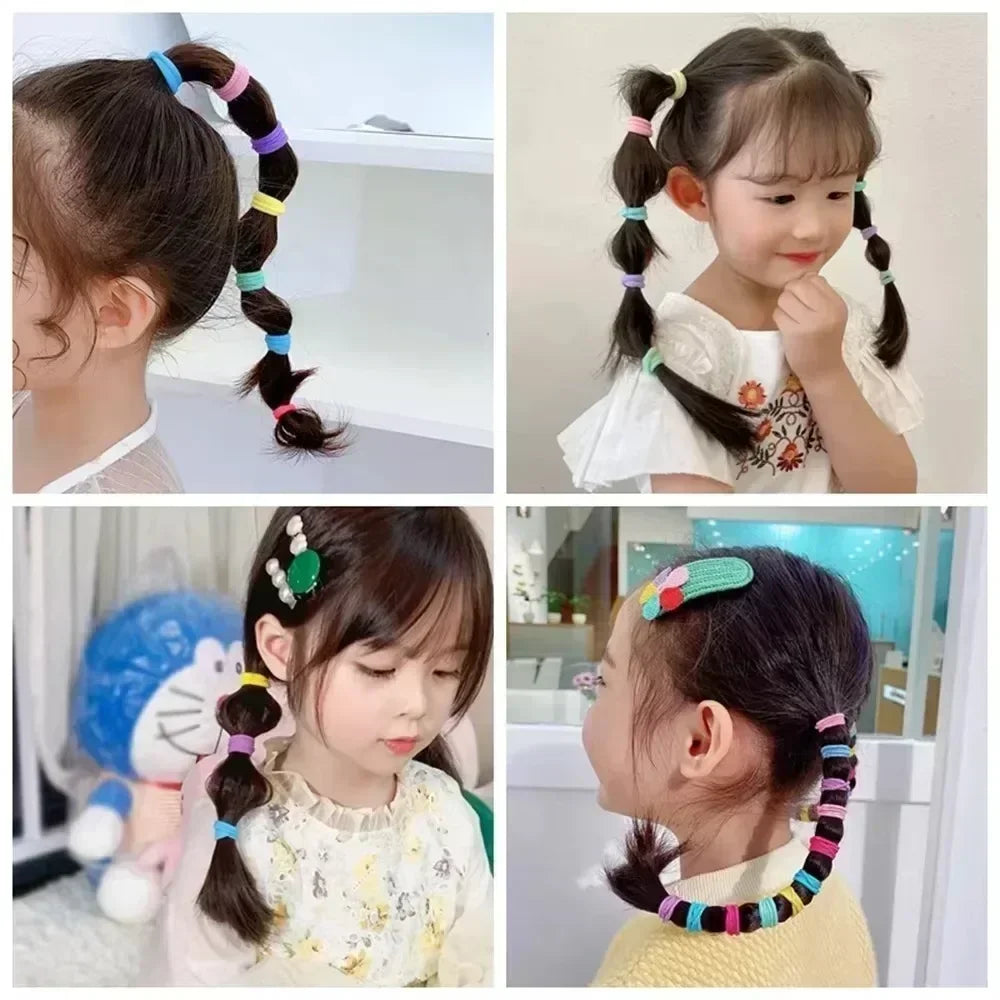 Colorful Nylon Elastic Hair Ties For Kids Gentle Hold - Smarsty
