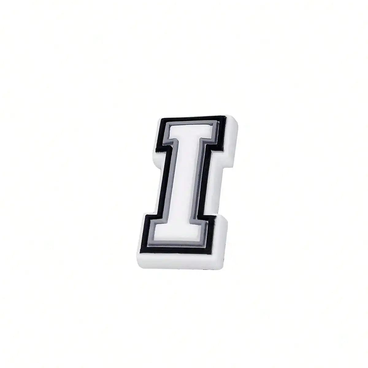 1pc Black White Alphabet Shoe Charm, PVC Shoe Accessory For Crocs, Wristband, Slipper,DIY Accessories Gifts For Holiday Party