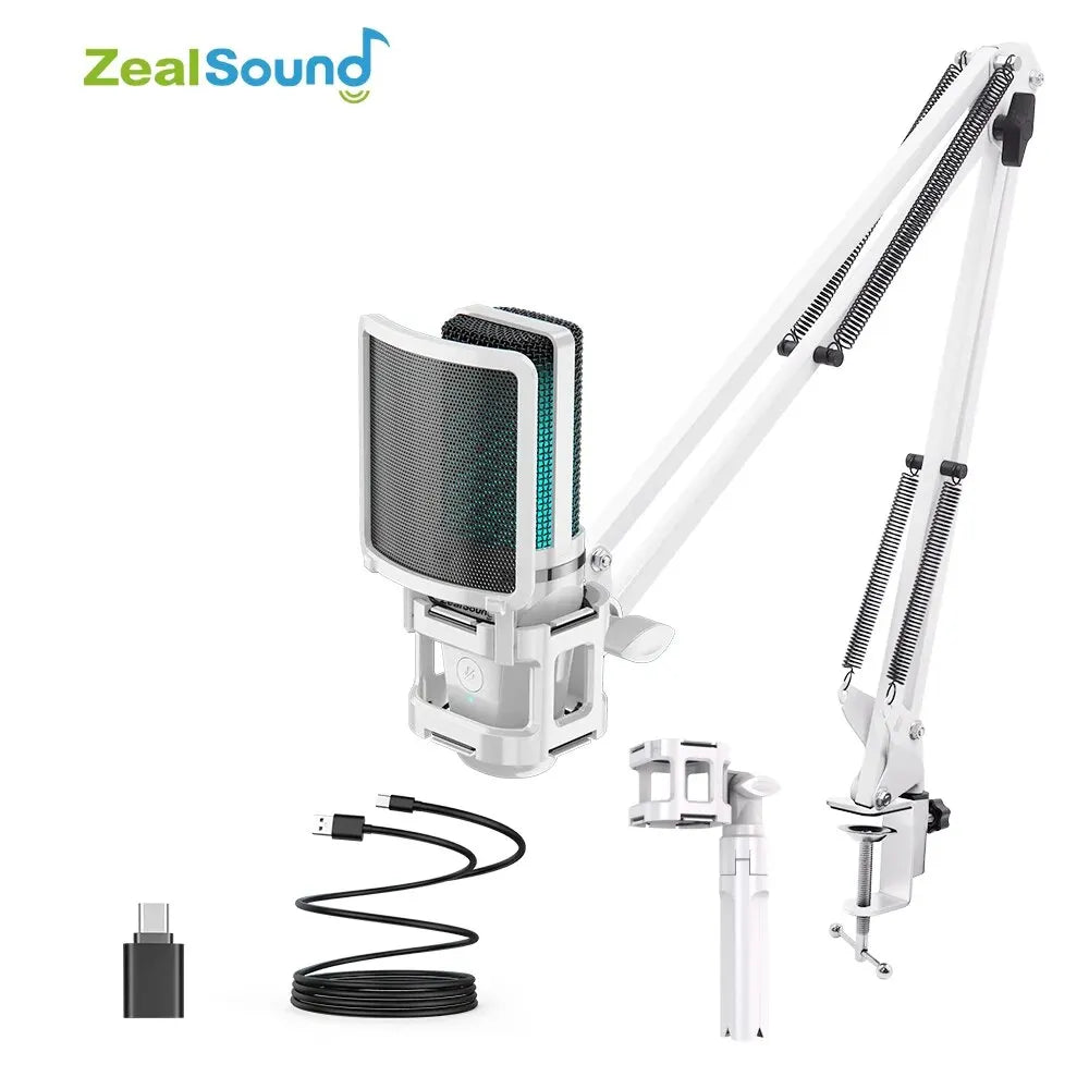 Zealsound RGB USB Gaming Microphone with Articulated Arm - Smarsty