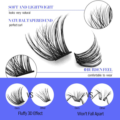 GROINNEYA DIY Eyelash Extension Kit with 280 Clusters - Smarsty