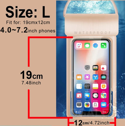 IPX8 Universal Waterproof Bag Cell Phone Pouch Case Water Proof Underwater Dry Bag For iPhone 17 Pro Max 16 Xiaomi Samsung Cover