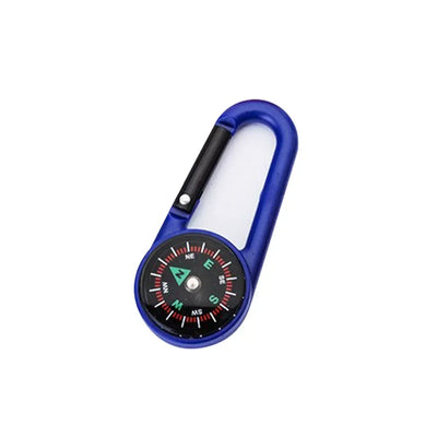 Outdoor Compass Carabiner Mini Camping Keychain Mountaineering Hiking Backpack Buckle with Compass Survival Children Gifts by Smarsty