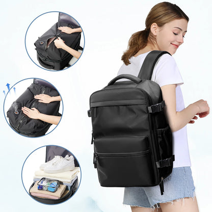 Vacuum Backpack Travel Bag for Men Large Capacity Backpack Business Laptop Backpack Women Men Expandable Backpack School Bag - Smarsty