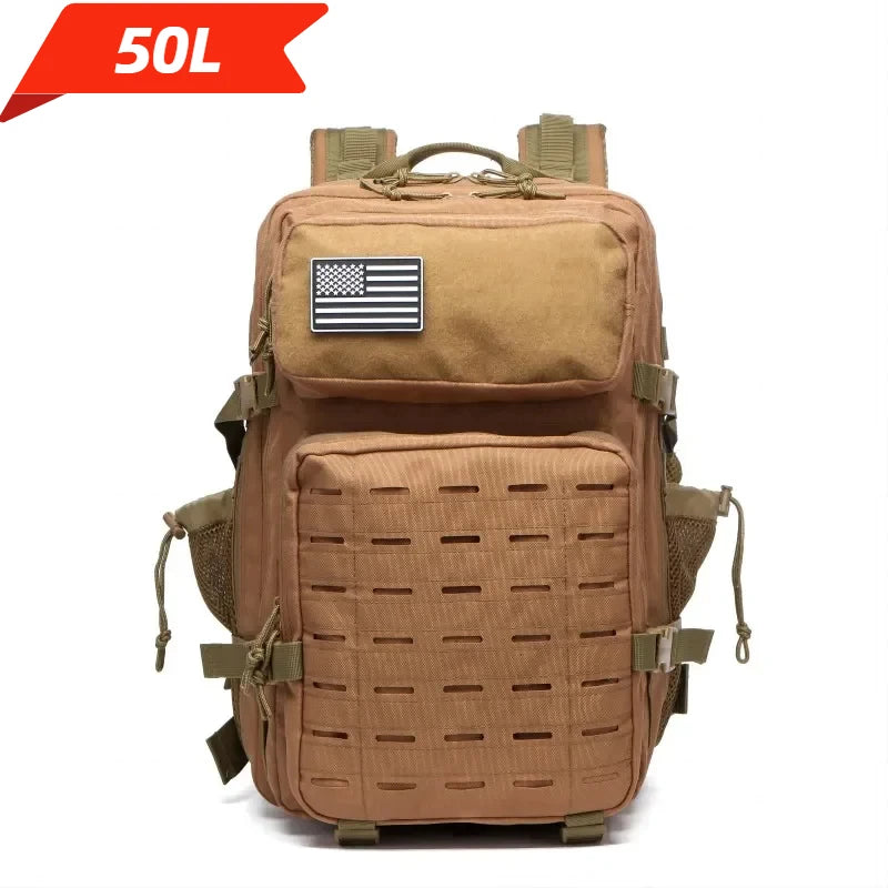 25L/50L Tactical Backpack Bag Hunting MOLLE Backpack GYM For Men EDC Outdoor Hiking Rucksack Witch 2 Bottle Holders - Smarsty