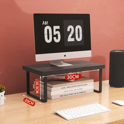30/40/50cm Monitor Raised Shelf Office Laptop Bracket Desktop Computer Stand Desktop Rack Home Storage Holders Organizer by Smarsty