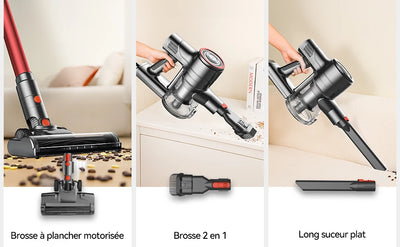 YISORA Corded Vacuum Cleaner, 600W 23KPa Stick Vacuum, Free-Stand 6 in 1 Handheld Vacuum Cleaner for Hard Floor Carpet