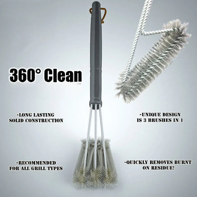 Stainless Steel BBQ Grill Brush for Easy Cleaning - Smarsty