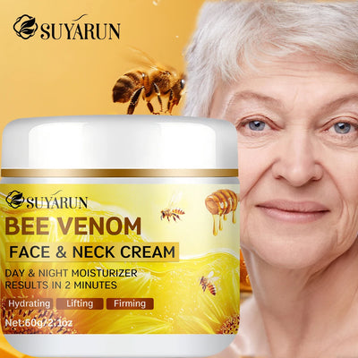 SUYARUN Bee Venom Collagen Anti-Aging Face Cream | Firming Lifting Moisturizer | Wrinkle Reduction | 24H Hydration. - Smarsty
