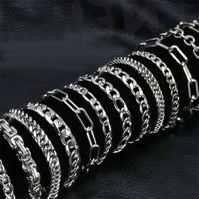 316L Stainless Steel Cuban Chain Bracelet for All - Smarsty