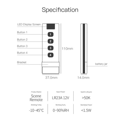 Tuya ZigBee Smart Scene Switch For Home Automation - Smarsty