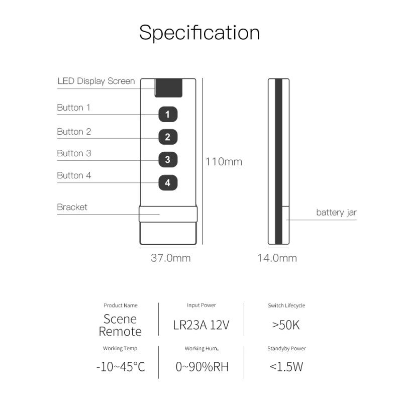 Tuya ZigBee Smart Scene Switch For Home Automation - Smarsty