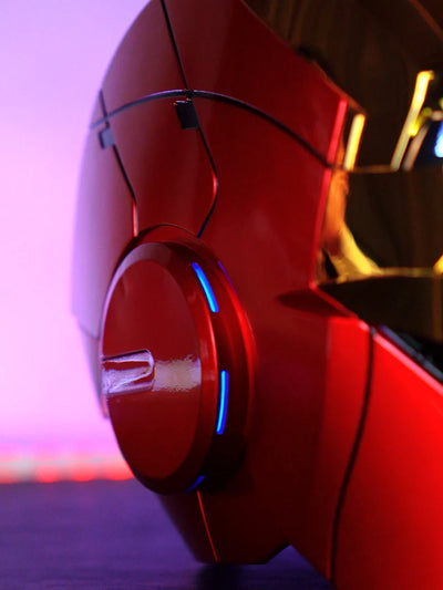 New AutoKing 1:1 Mk5 Iron Man Helmet Cosplay Voice Control Eyes with Light Model Toys for Adult Electric Wearable Christmas Gift - Smarsty