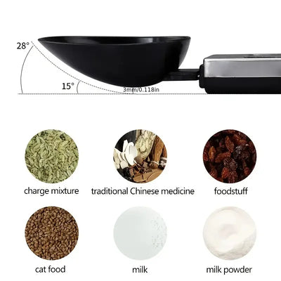 500/0.1 Digital Spoon Scale High-precision Switchable Stainless Steel Measuring Spoon Baking Food Electronic Kitchen Scale by Smarsty