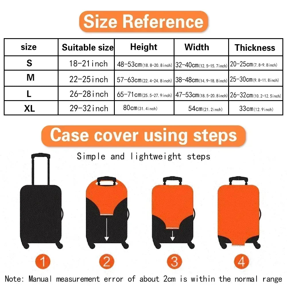 Luggage Cover Suitcase Cover Protector Suitcase For 18-32 Inch Luggage Boot Washable Prevent Scratches Travel Accessories - Smarsty