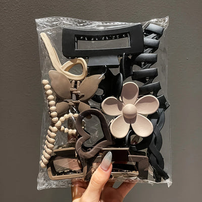 High-End Women's Frosted Hair Clip Set 11pcs - Smarsty