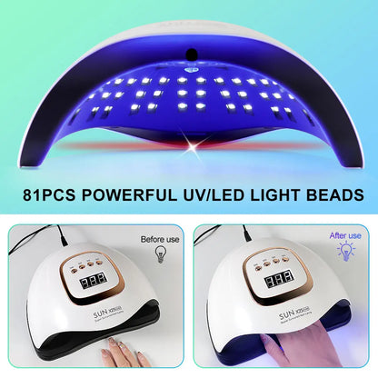 81LED UV Nail Lamp with Timers and Auto Sensor - Smarsty
