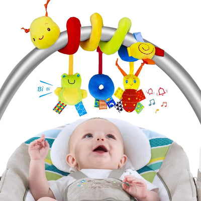 Car Seat Toys Infant Baby Spiral Activity Hanging Rattle Toys Plush Hanging Stroller Sensory Toys For Newborn Gift by Smarsty